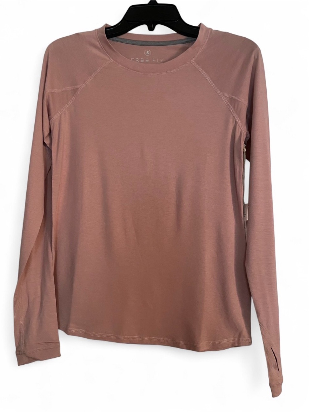 NWT Free Fly Womens Bamboo Shade Long Sleeve in Harbor Pink Size Small